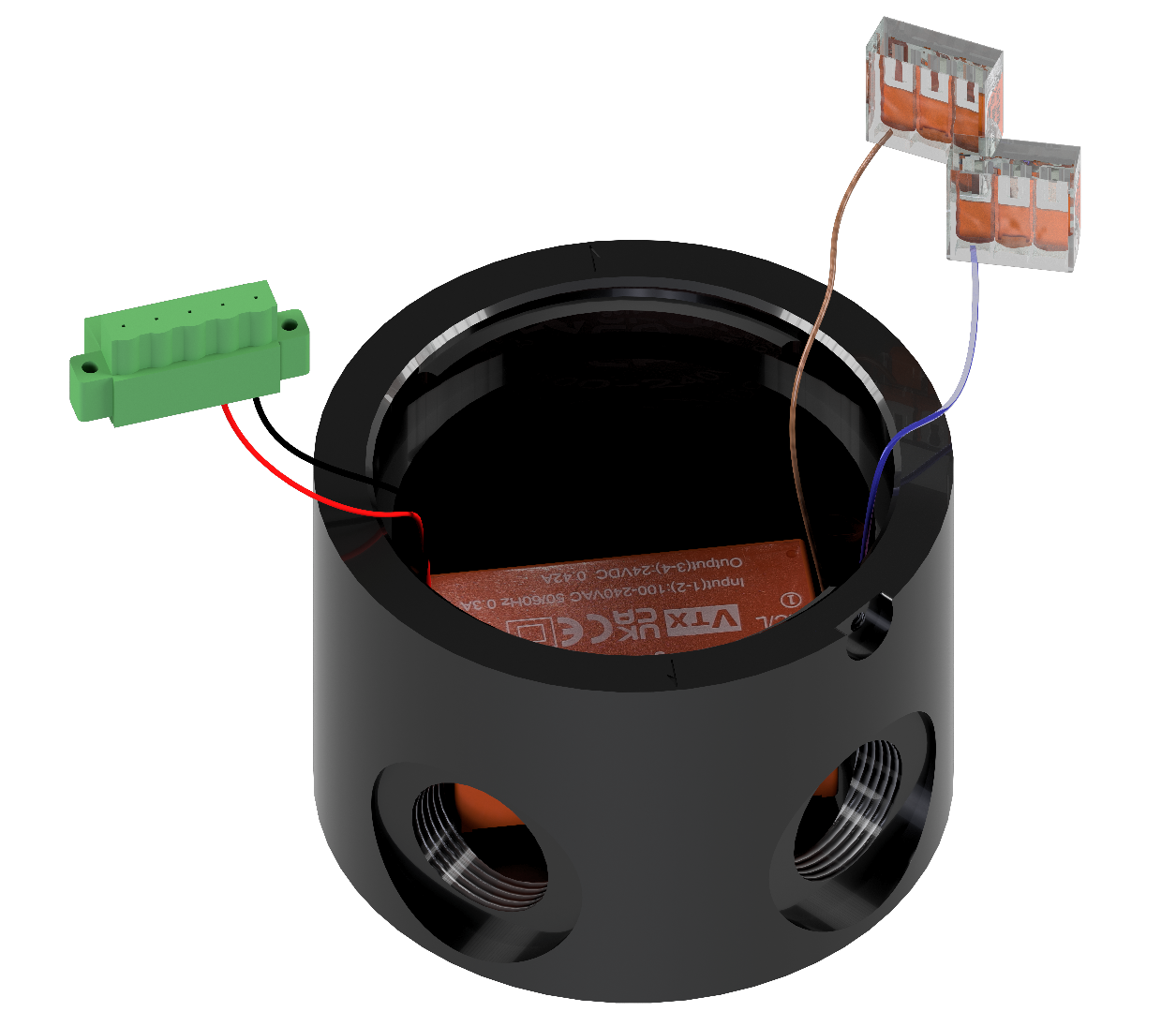 Pro base w/integral 120-240VAC/24VDC converter